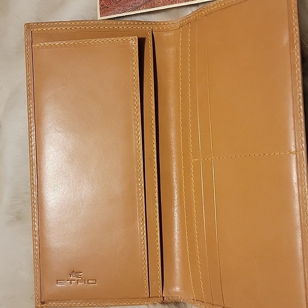 Etro Textured Paisley Print Wallet/Checkbook Holder - Picture 3 of 7
